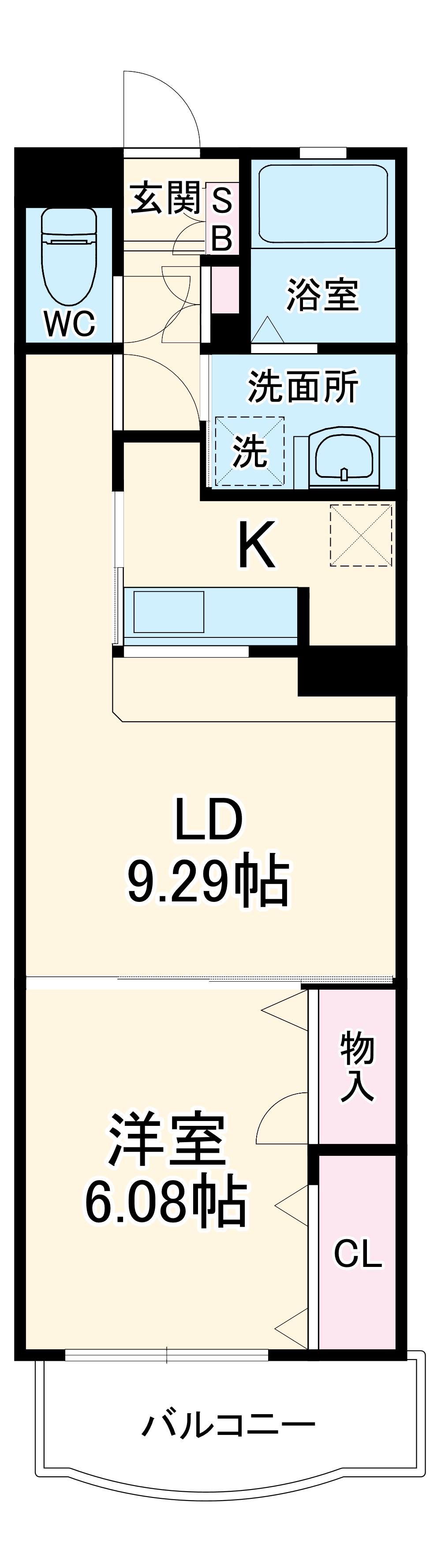コンフォール(1LDK/2階)の間取り写真