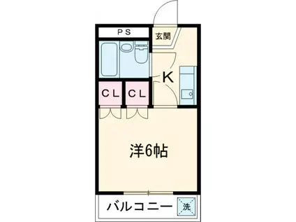 甲和マンション(1K/1階)の間取り写真