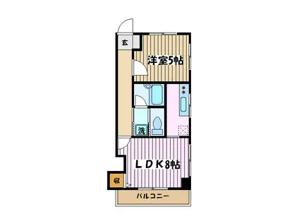 シャトレー稔(1LDK/3階)の間取り写真