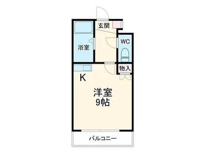 UNAX名東(ワンルーム/4階)の間取り写真