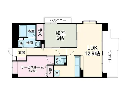 フローラルマキノ(1SLDK/3階)の間取り写真