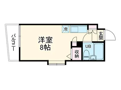 メゾン・ド・セーヌ(ワンルーム/1階)の間取り写真