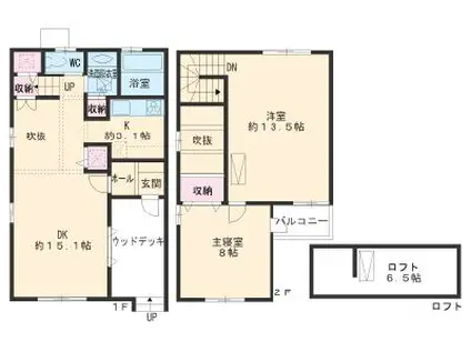 セレブ覚王山(2LDK)の間取り写真
