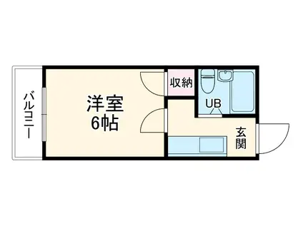 パーソナルハイツYANO(1K/2階)の間取り写真