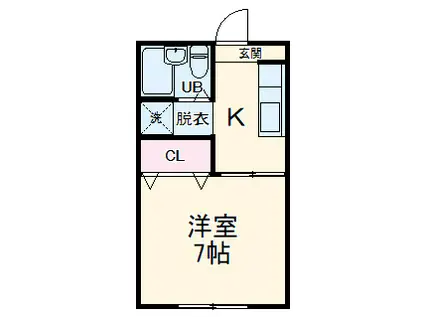 アーバンシティ三島(1K/3階)の間取り写真