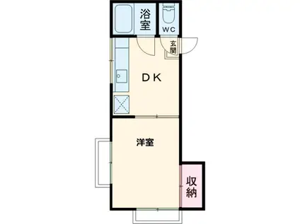 めぐみ荘(1K/2階)の間取り写真
