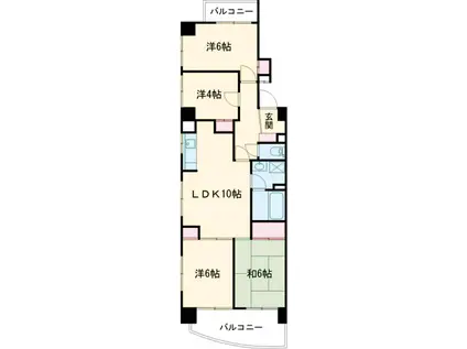 パープルハイム(4LDK/2階)の間取り写真