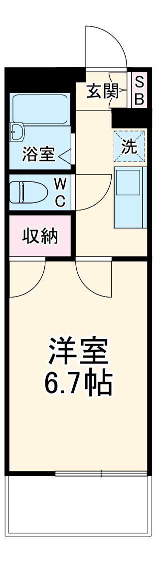 レオパレスブランシェ(1K/1階)の間取り写真