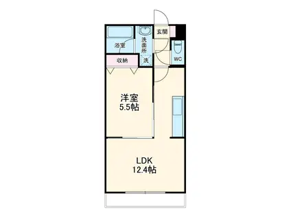 エルマーノⅠ(1LDK/1階)の間取り写真