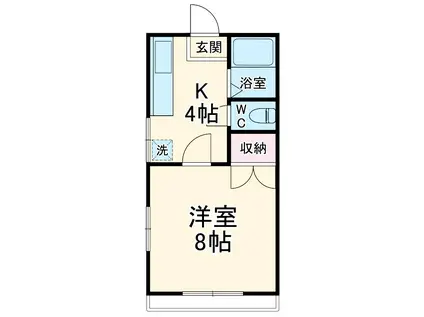 クリエール日吉(1K/2階)の間取り写真