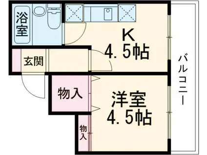 ロイヤルプラザ(1DK)の間取り写真