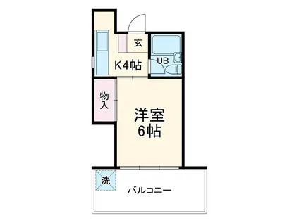 斉藤ビル(1K/4階)の間取り写真