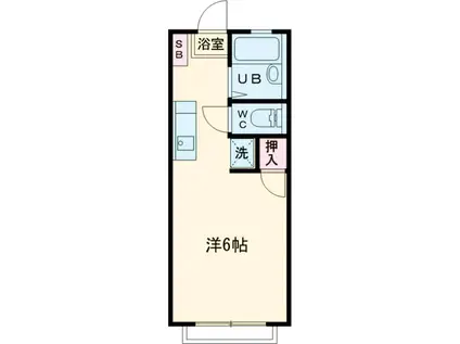 エクレール神代(1K/1階)の間取り写真