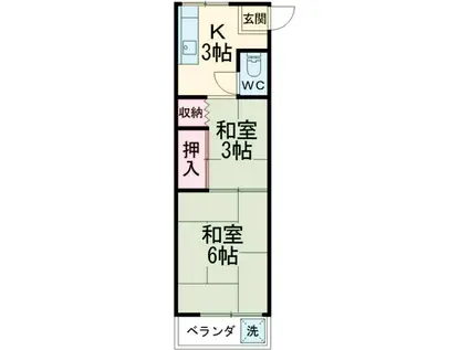 菊田マンション(2K/2階)の間取り写真