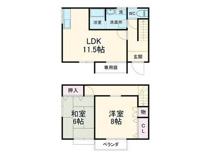 グリーンテラス(2LDK)の間取り写真