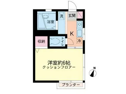 アイレックス(1K/2階)の間取り写真