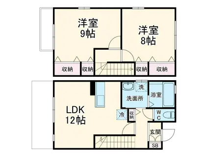 ティアラコート(2LDK)の間取り写真