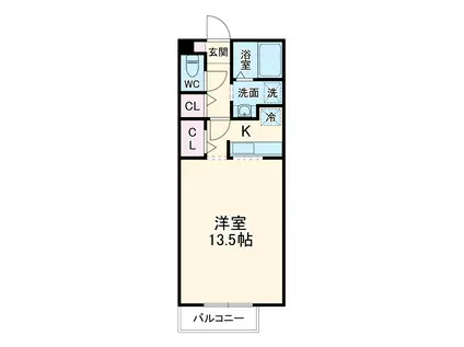 ボナール(1K/1階)の間取り写真