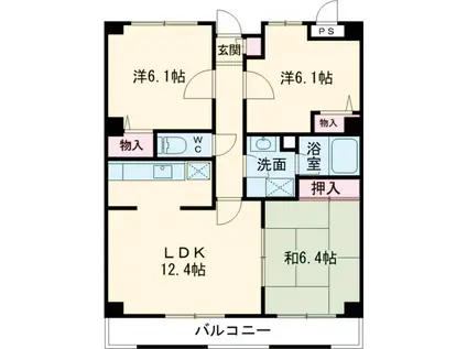 DOUX AILES(3LDK/1階)の間取り写真