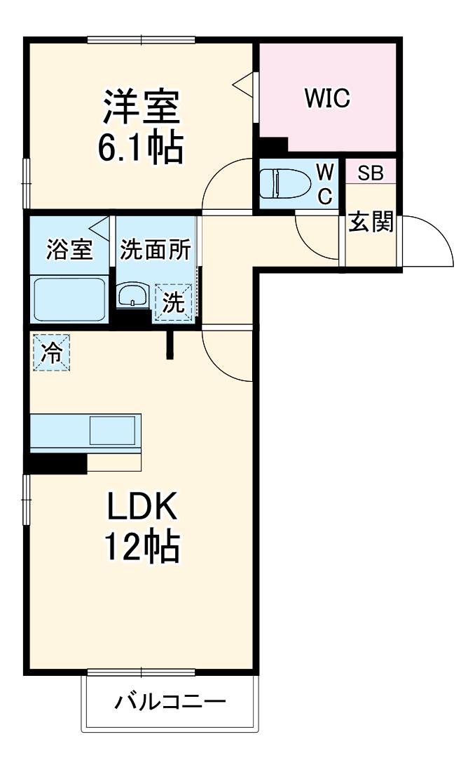 ステラ・ウエストⅡ(1LDK/2階)の間取り写真