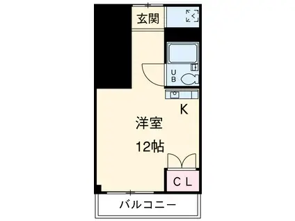 SAP市川Ⅱ(ワンルーム/3階)の間取り写真