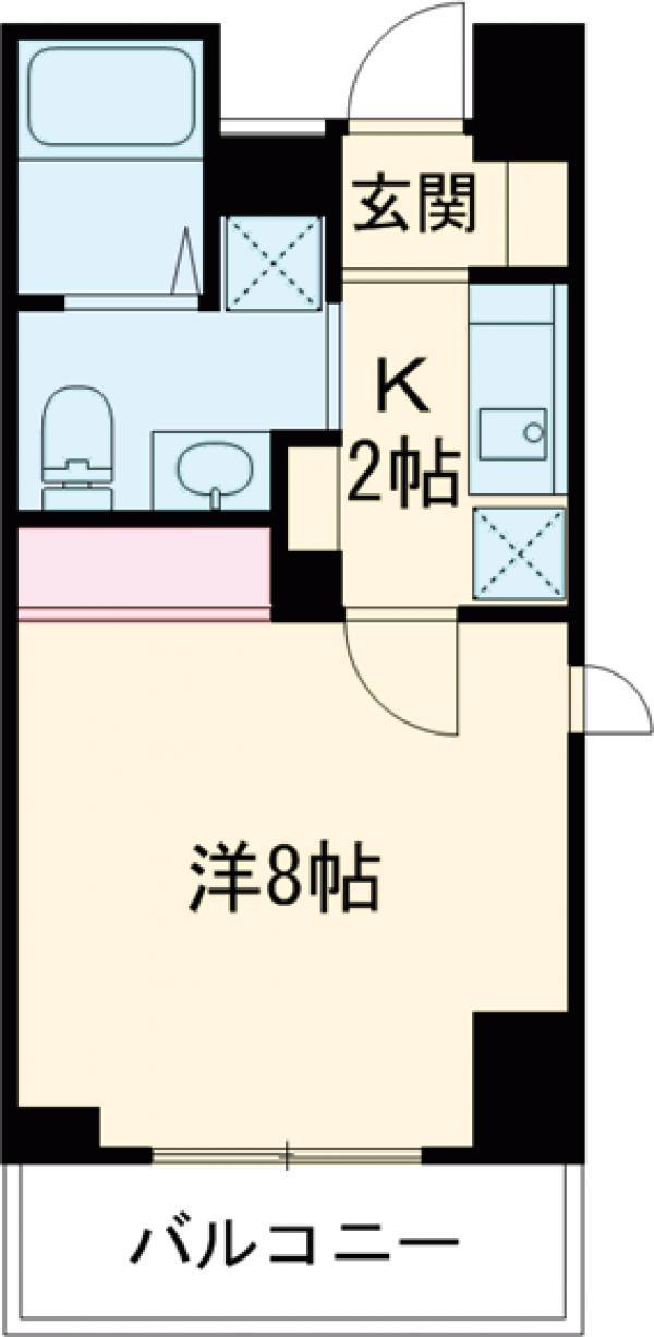クラヴィーア仙川(1K/3階)の間取り写真