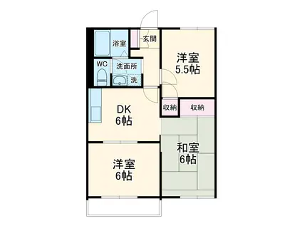 第17マルヨハウス(3DK/2階)の間取り写真