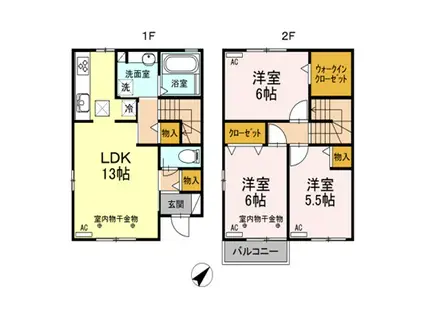 ジラソーレ(3LDK)の間取り写真