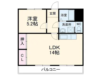 SUAVE(1LDK/1階)の間取り写真