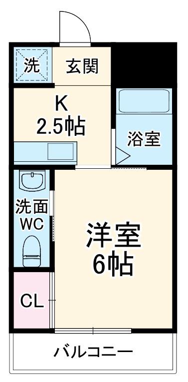 SUAVE(1K/3階)の間取り写真
