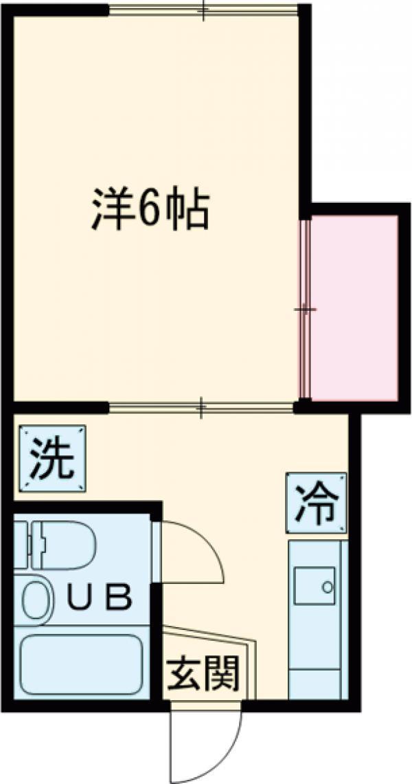 烏山ファーストハイツ(1K/2階)の間取り写真