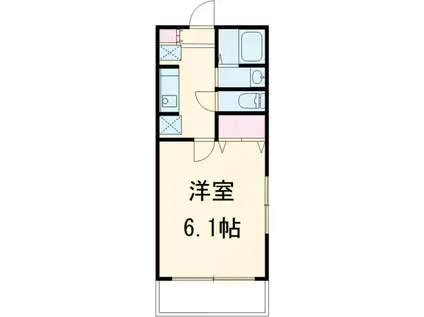 NフラッツA(1K/2階)の間取り写真