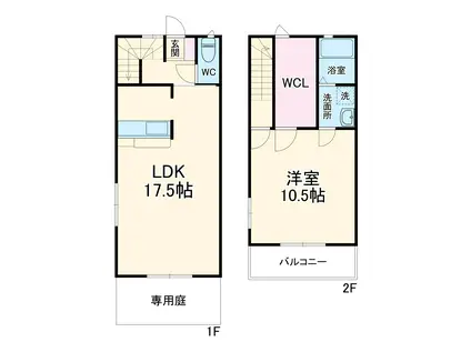 パークレモリア　Ｄ(1SLDK)の間取り写真