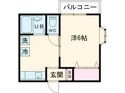 コーポイオ(1K/2階)の間取り写真
