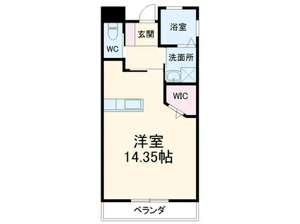 東海道本線 鷲津駅 徒歩4分 2階建 築6年(ワンルーム/1階)の間取り写真