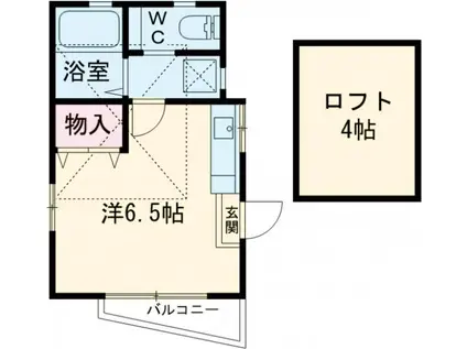 ホーマット立石Ⅲ(ワンルーム/2階)の間取り写真