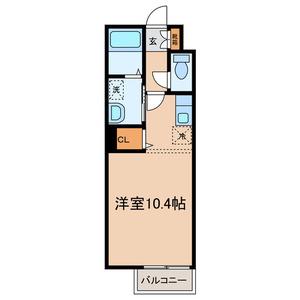 シャテランジュ光ヶ丘2(ワンルーム/1階)の間取り写真