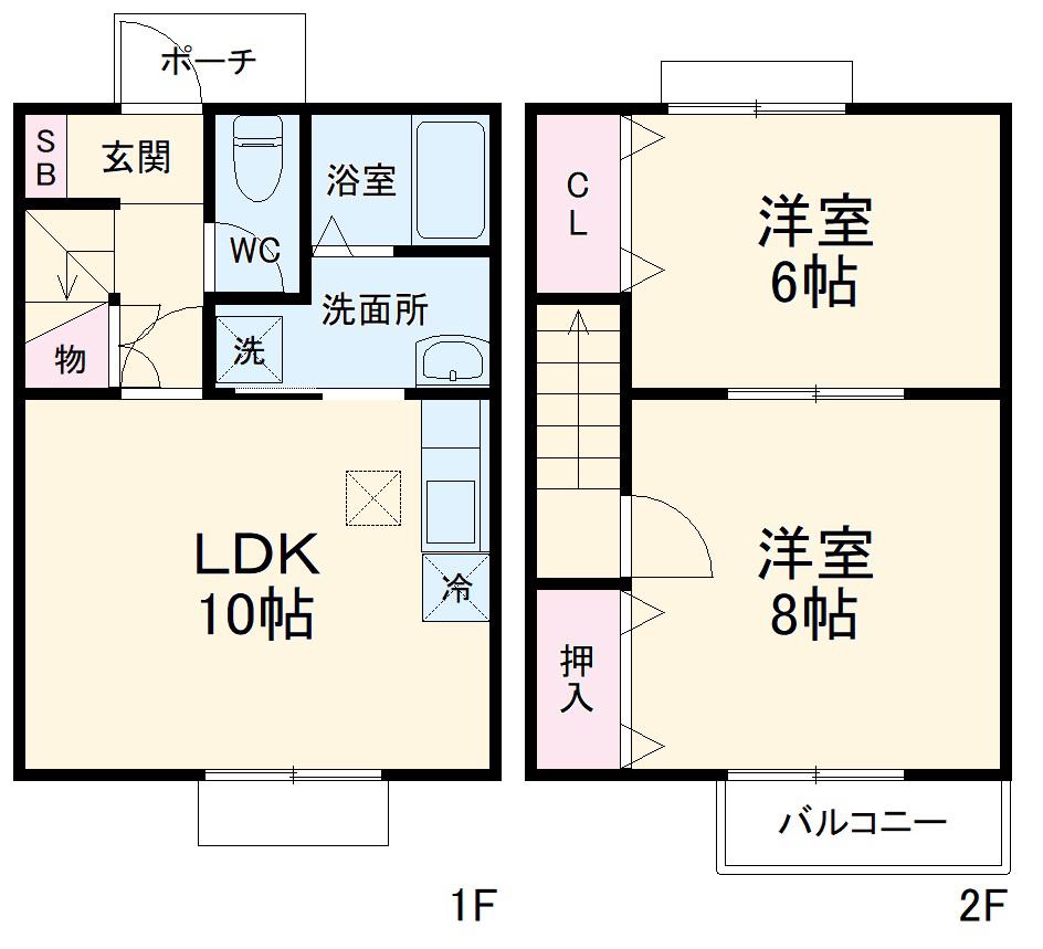 フォアサイト神峰(2LDK)の間取り写真