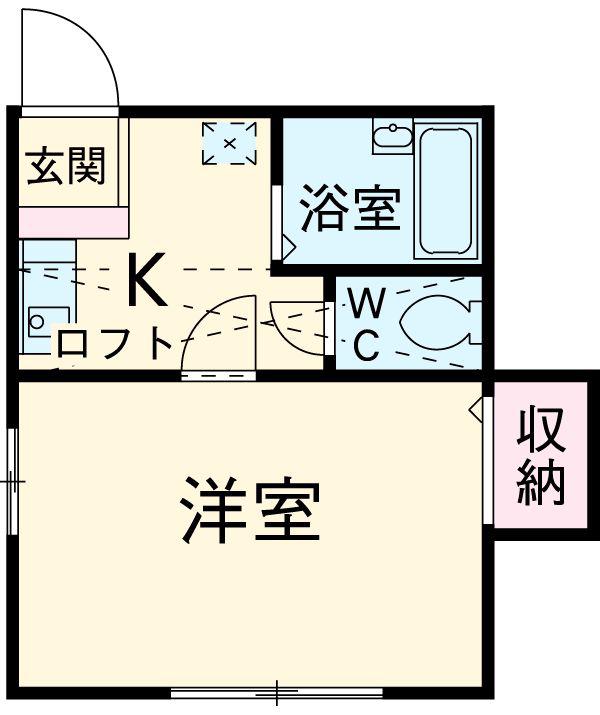 アゼリアガーデンズ百合ヶ丘壱番館(1K/1階)の間取り写真