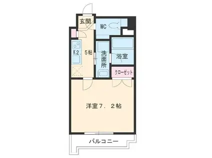 イースタンヒルズ一社(1K/2階)の間取り写真