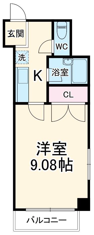 シティライフ社台(1K/1階)の間取り写真