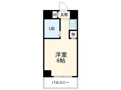 春里第一ビル(ワンルーム/3階)の間取り写真