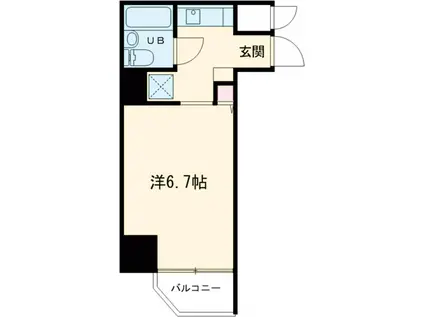 コスモ亀有Ⅴ(ワンルーム/11階)の間取り写真