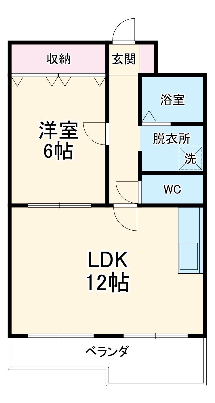 スターハイツ(1LDK/3階)の間取り写真