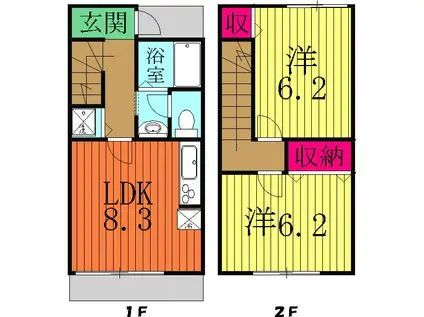 ハレルアナ(2LDK)の間取り写真