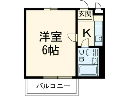 ジュネパレス市川第21(1K/1階)の間取り写真