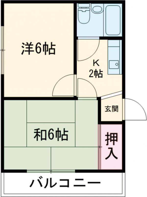 CASA・NASU A棟(2K/3階)の間取り写真