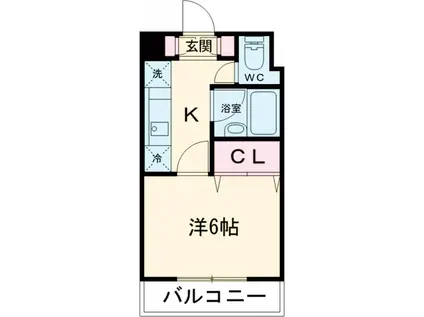 サン・パラッツオ弐番館(1K/4階)の間取り写真