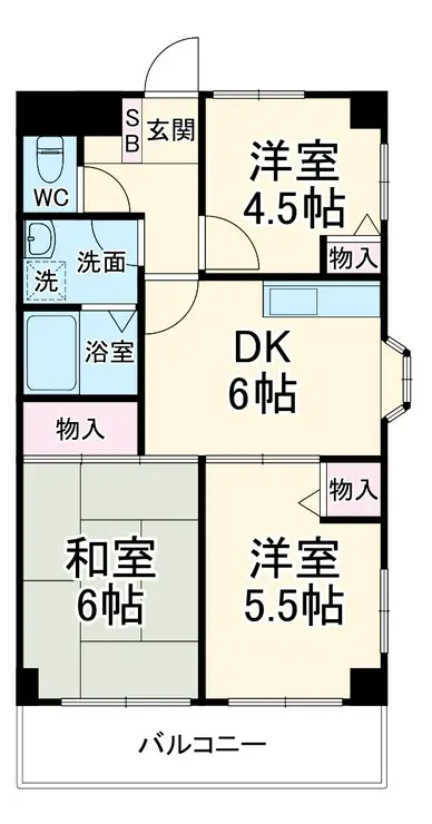 NK・サンライト 5階階 間取り