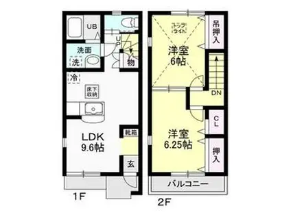 ステーションヒルズ(2DK)の間取り写真